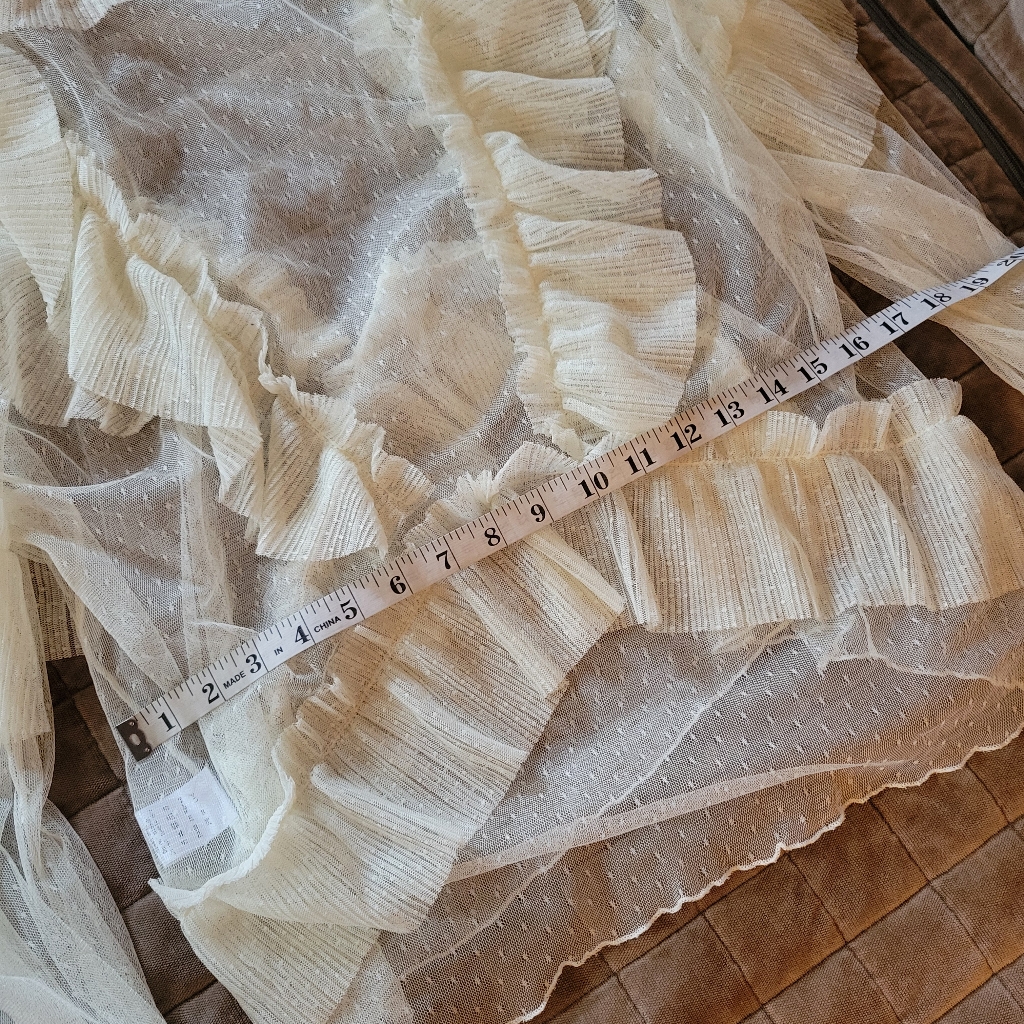 Cottagecore Vintage Style Sheer Frilly Top — image 7 of 8
